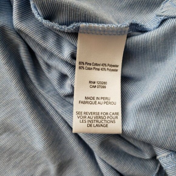 Travis Mathew Polo Shirt Blue Mens Size XXL Golf Short Sleeve Collar *LOGO* - Picture 10 of 12